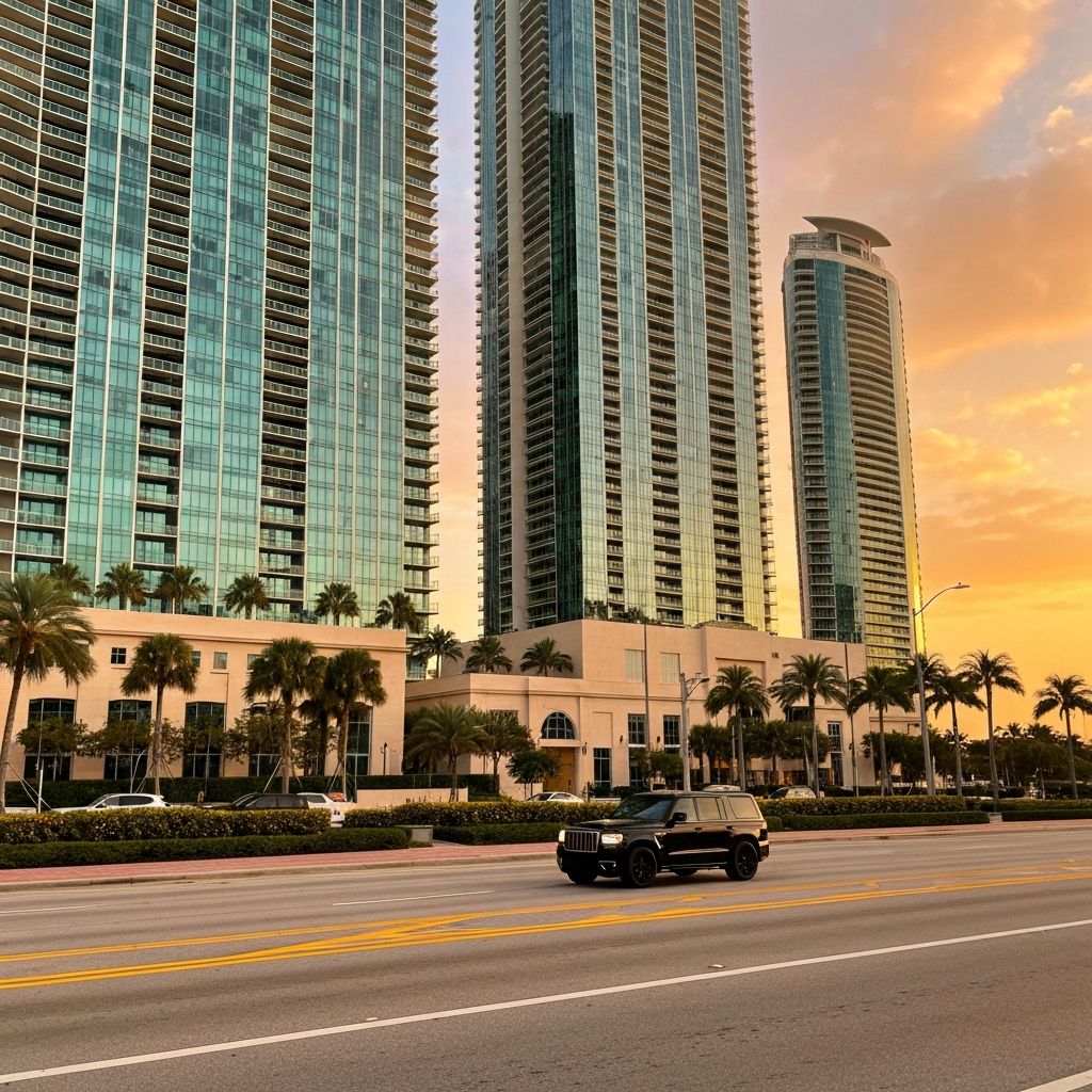 Aventura Florida luxury high-rises - BlackRide car service