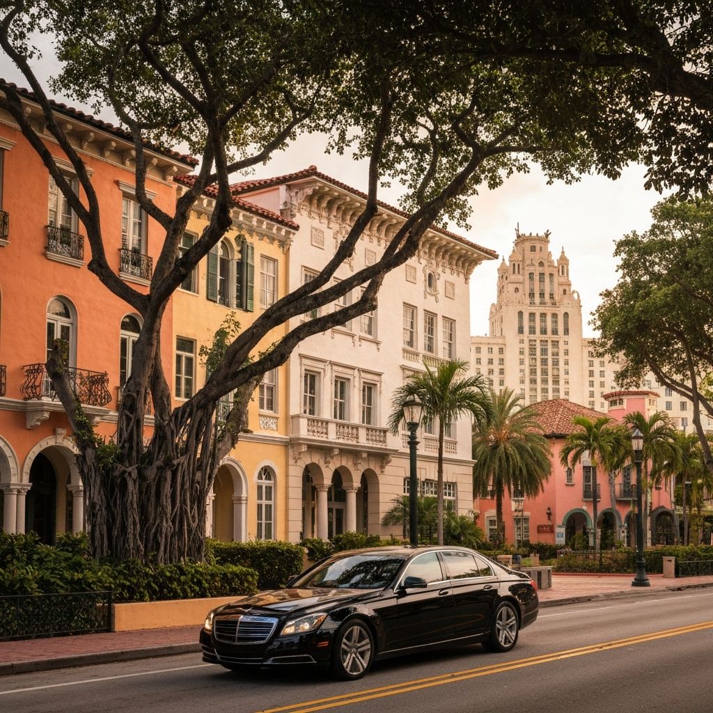 Coral Gables Florida Miracle Mile and Biltmore - BlackRide luxury car service