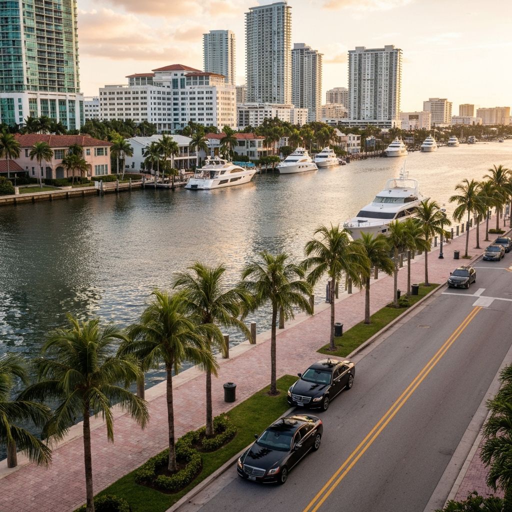 Fort Lauderdale Florida waterfront and Intracoastal - BlackRide luxury car service