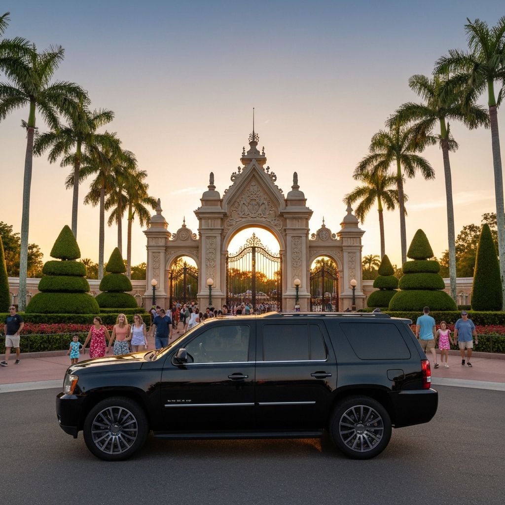 BlackRide luxury limo service to Walt Disney World Resort Orlando Florida