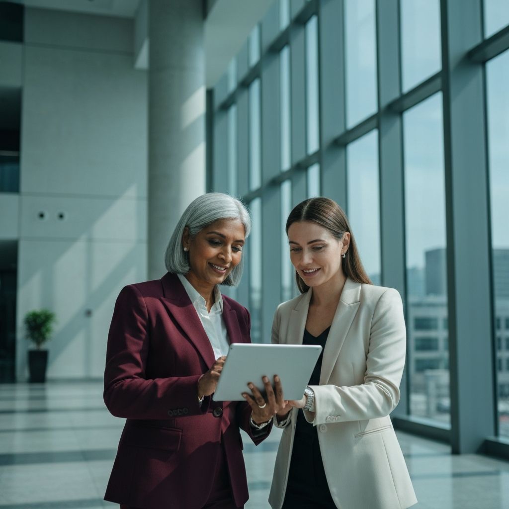 Happy business executives with professional transportation