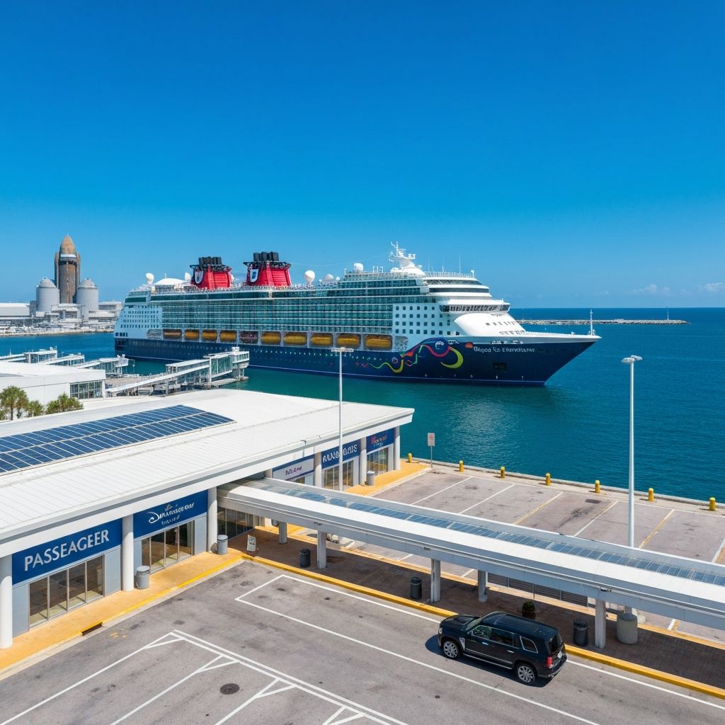 BlackRide luxury black car service at Port Canaveral cruise terminal in Cape Canaveral, Florida